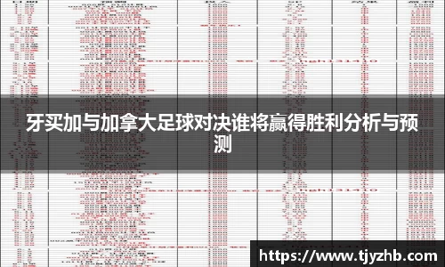 牙买加与加拿大足球对决谁将赢得胜利分析与预测